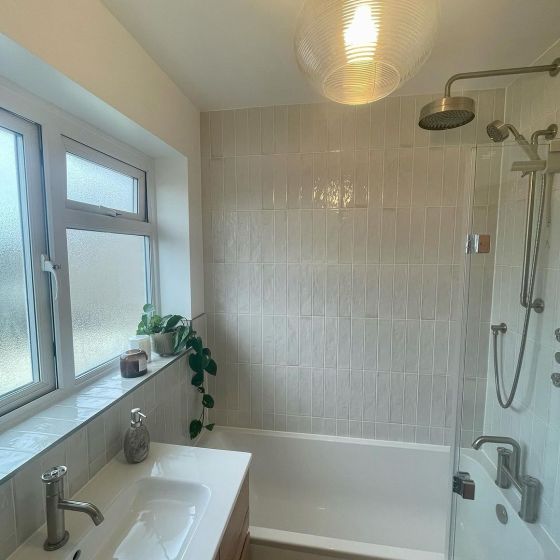Bergamo White Porcelain Brick Tile