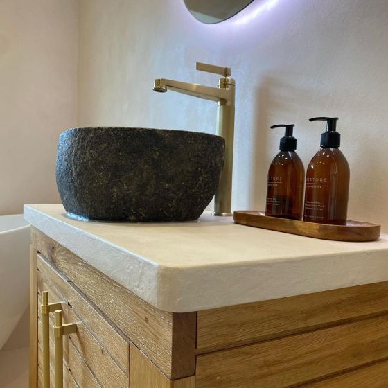 Downton Brushed Gold Tall Basin Mono Tap
