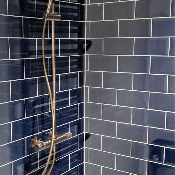 Metro Navy Blue Ceramic Brick Tile