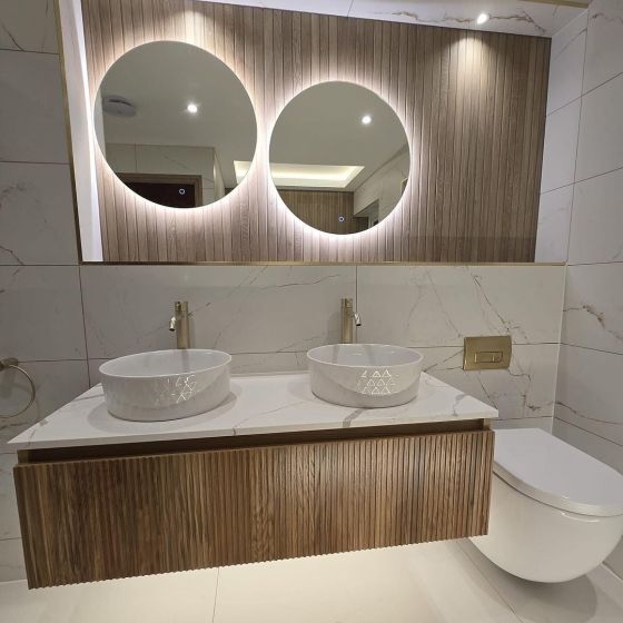 Revel 1200mm Ribbed Wall Hung Vanity unit