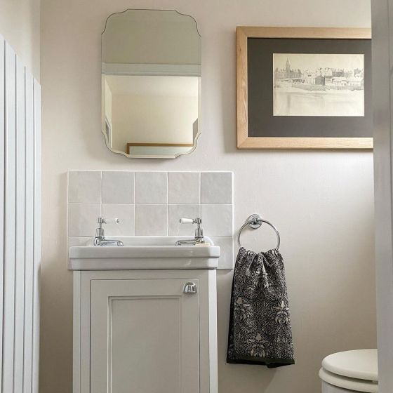 Burlington Freestanding Cloakroom Vanity Unit in Matt White