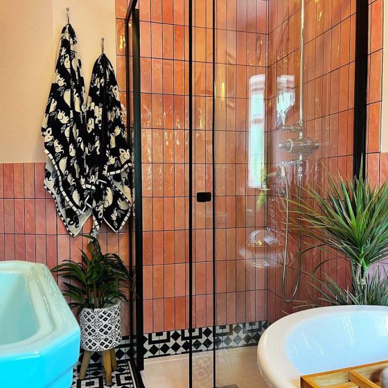 Napoli Rosa Gloss Porcelain Brick Tile