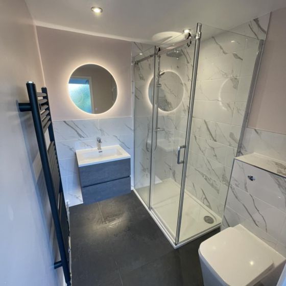 Galyn Wall Mounted Vanity Unit Concrete - 600mm