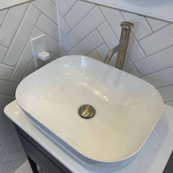 Urban Brushed Nickel Tall Basin Mixer Tap