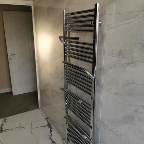 Jenka Chrome Heated Towel Rail