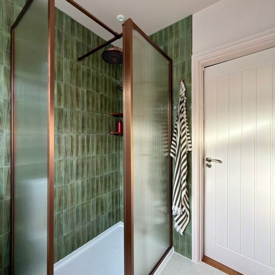 Amien Brushed Bronze Shower Screen
