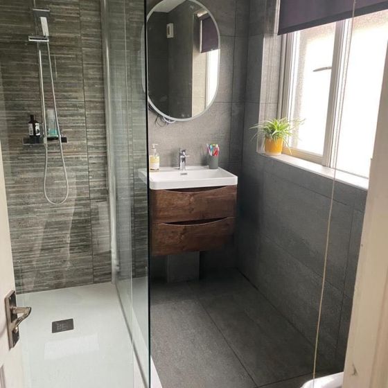 Erin 600mm Wall Hung Vanity Unit in Rosewood