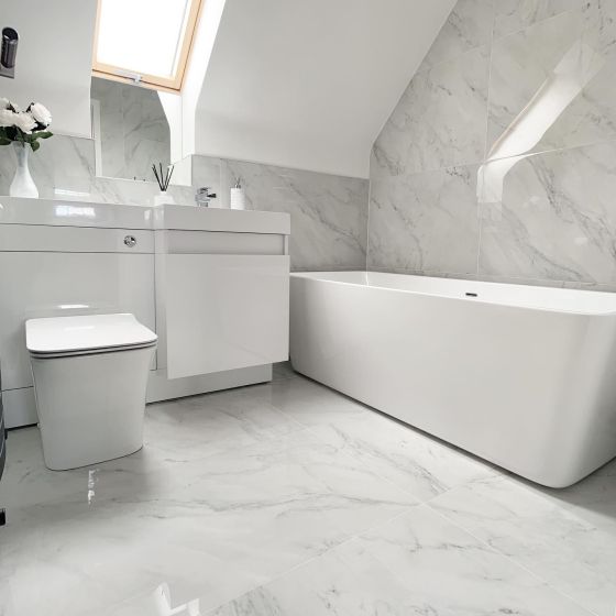 Anya White Rectified Porcelain Tile