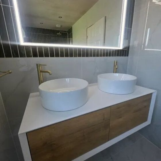 Affi White Round Countertop Basins