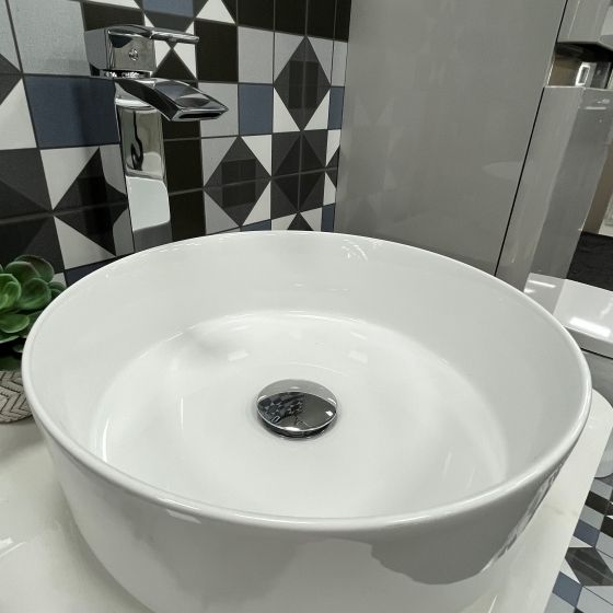Damon White Countertop Ceramic Basin