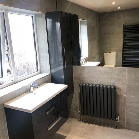 Grey Horizontal Column Radiator
