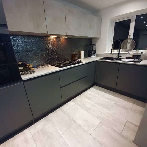 Glimmer Cobalt Kitchen Tiles