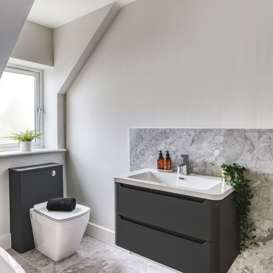 Ellis Wall Hung 800mm Vanity Unit in Charcoal