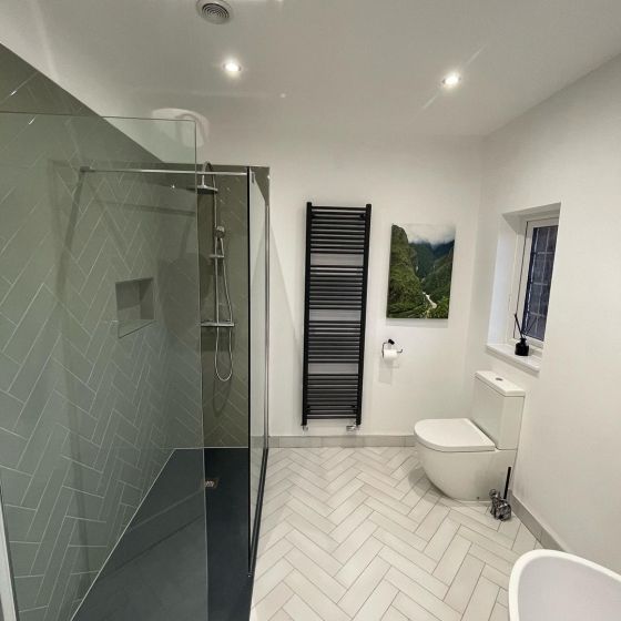 Neptune Matt Black Heated Towel Rail