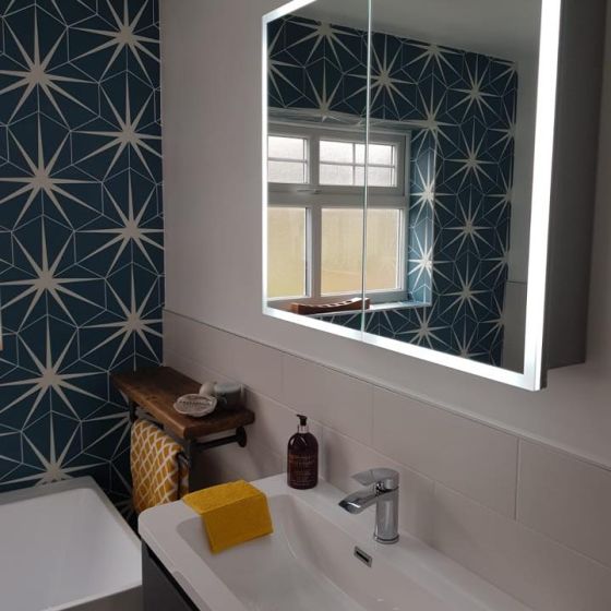 Lapis LED Mirrored Cabinet