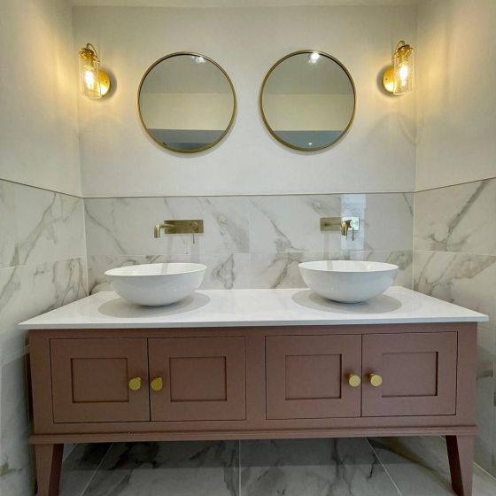 Moray Gold Knurled Wall Mounted Basin Tap