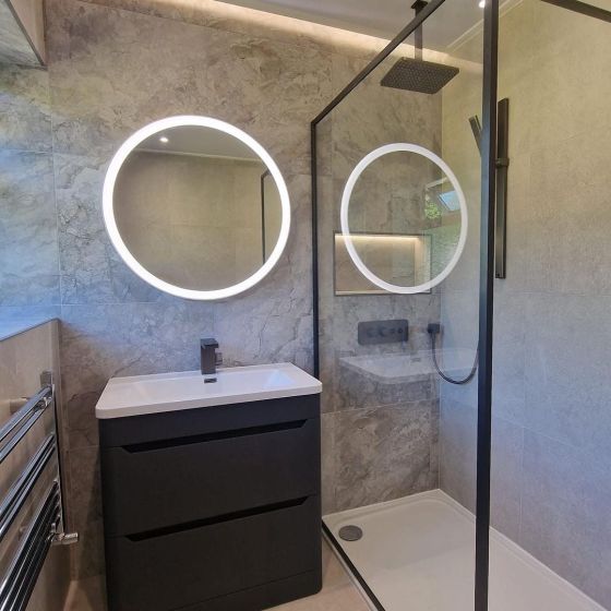 Floor Standing 800mm Vanity Unit in Matt Black
