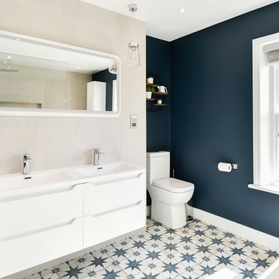 Ellis White Wall Hung Double Vanity Unit