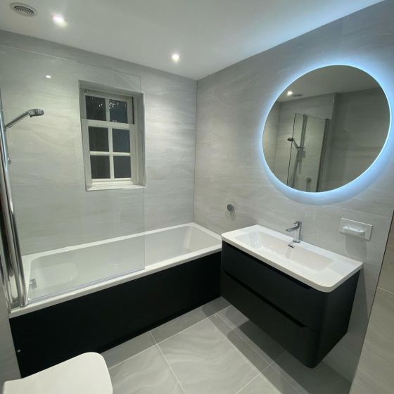 Ellis Wall Hung Vanity Unit in Matt Black