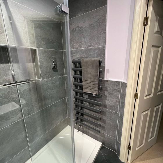 Dunwell Grey Designer Heated Towel Rail