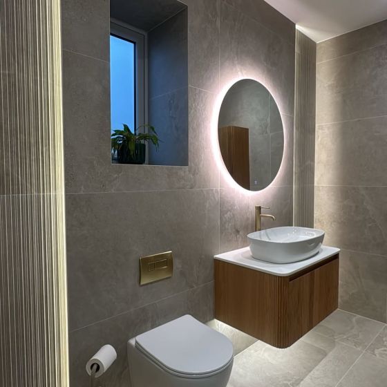 Felix Round Backlit LED Heated Mirror