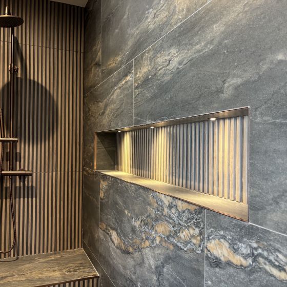 Ottoman Slatted Wood Matt Ceramic Tile