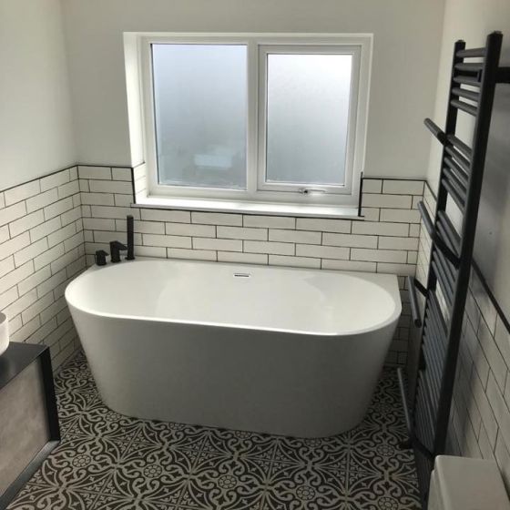 Ellwood Freestanding Back To Wall Bath