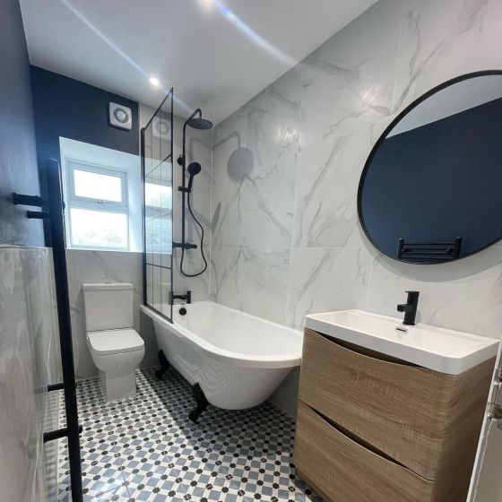 Sandhurst Blue Star Ceramic Tile