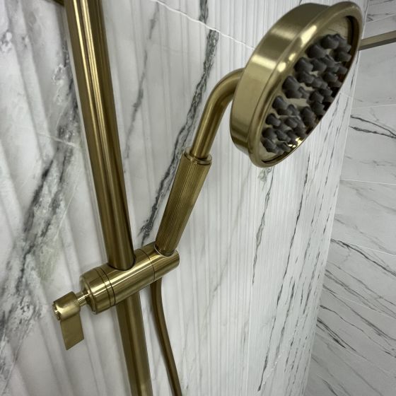 Brushed Gold Exposed Valve Shower Pack