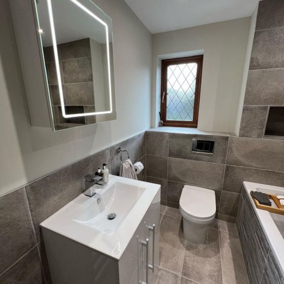 Manor Single Door LED Mirrored Wall Cabinet