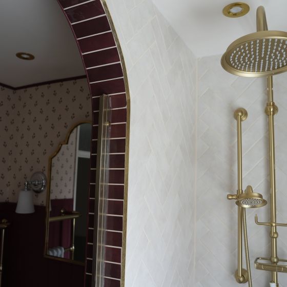 Warwick Brushed Gold Traditional Thermostatic Shower Pack