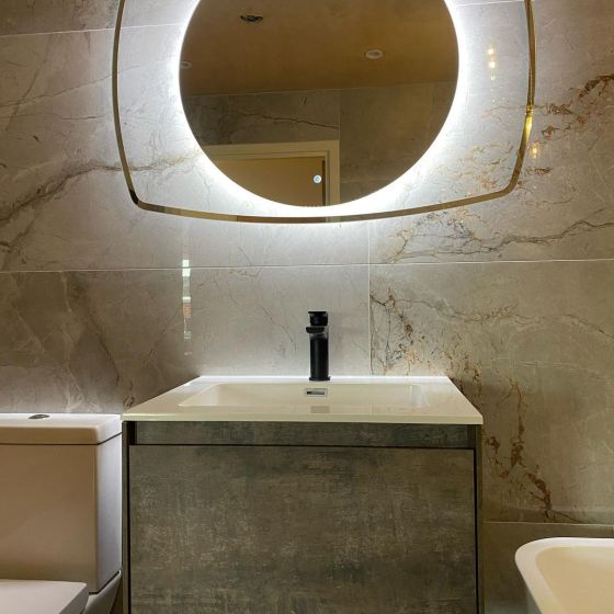 Bailee LED Mirror with Glass Surround