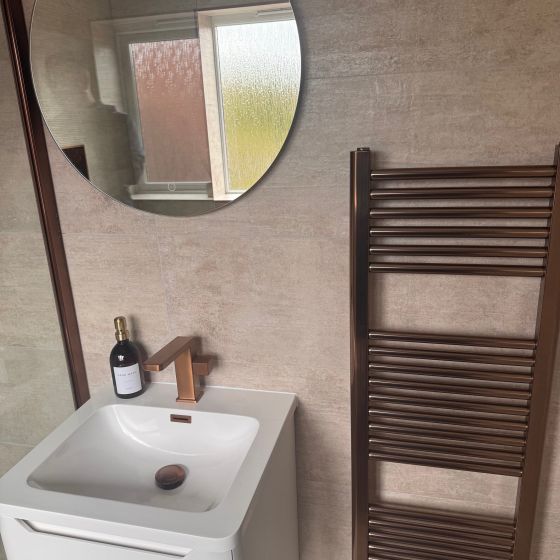 Warm Metallic Elegance & Soft Stone