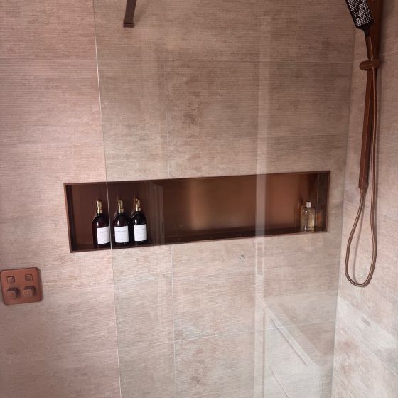 Radiant Copper & Natural Stone Sanctuary
