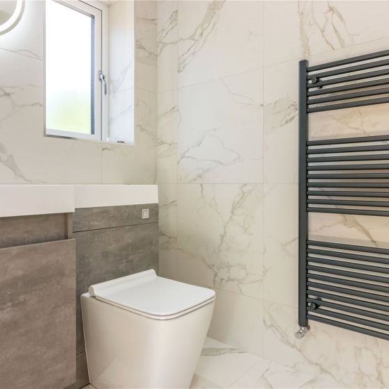 Anthracite Electric Heated Towel Rail - 1200x500mm
