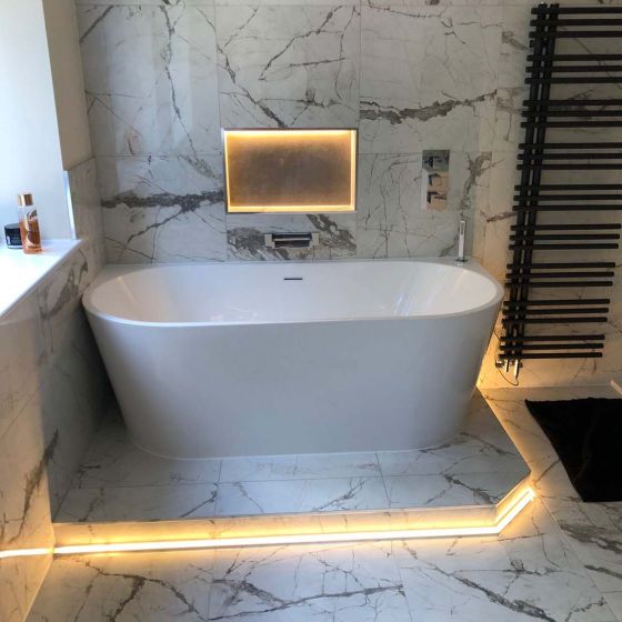 Kelto White Marble Gloss Porcelain Tile
