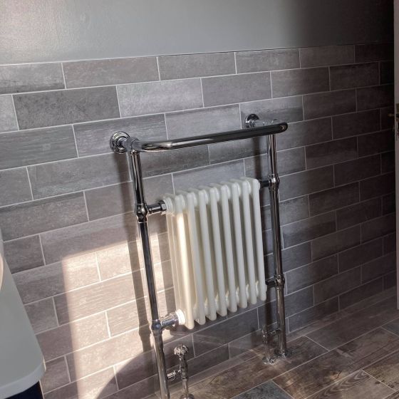 Hive White & Chrome Heated Towel Rail