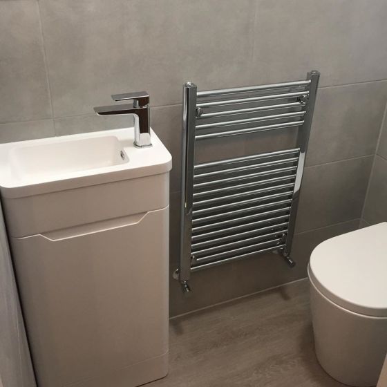 Ellis Floor Standing Cloakroom Vanity Unit in White