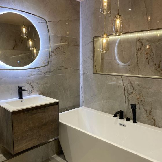 Quirrel Grey Marble Gloss Porcelain Tile