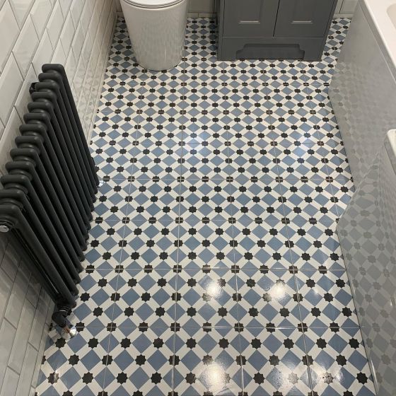 Sandhurst Blue Star Ceramic Tile