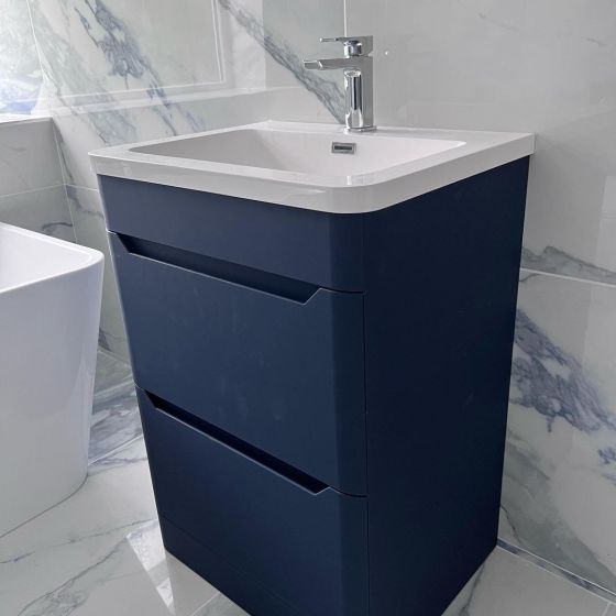 Ellis Floor Standing Vanity Unit in Royal Blue