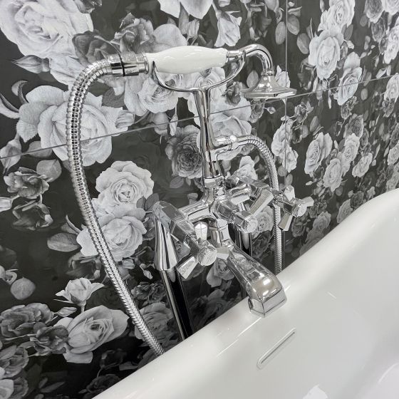 Adonis Chrome Floor Standing Bath Shower Mixer Tap