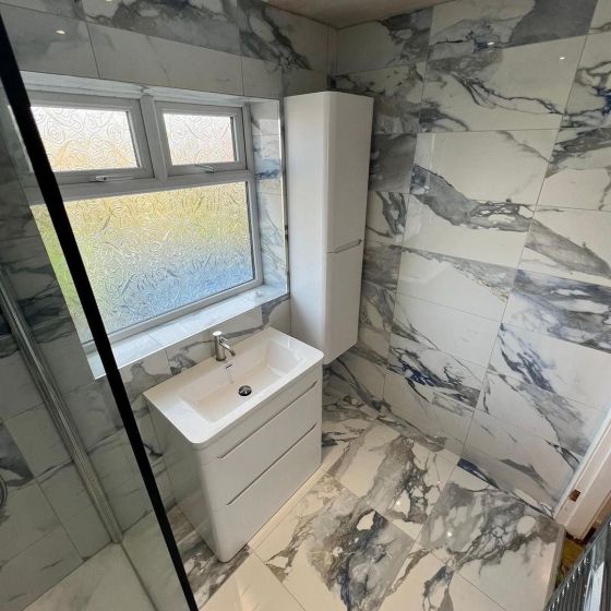 Charlie Blue Marble Polished Porcelain Tile