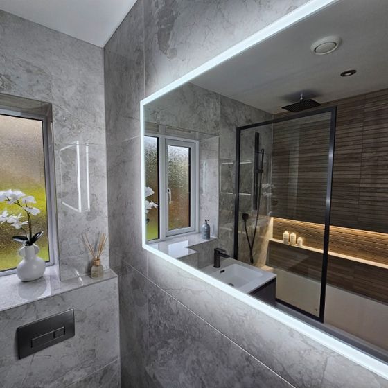 Jarrow LED Mirror with Built-In Bluetooth Speakers