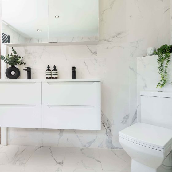 Ellis White Wall Hung Double Vanity Unit