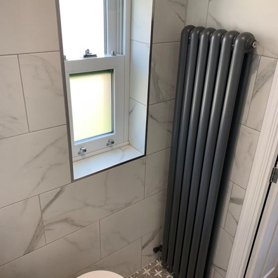 Grey Vertical Column Radiator