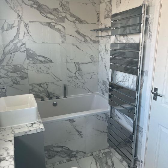 Infinite White Gloss Porcelain Tile - 300x600mm
