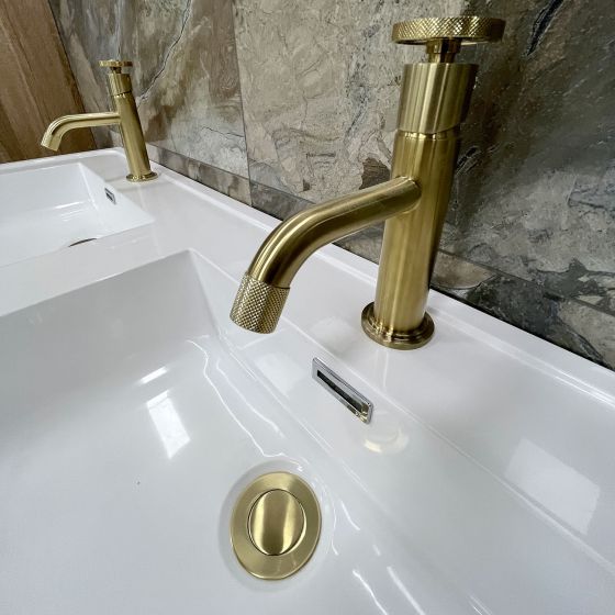Urban Brushed Gold Basin Mixer Tap