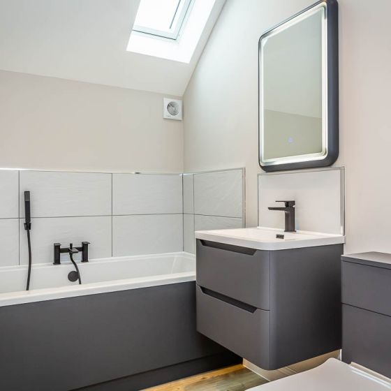 Ellis Wall Hung 800mm Vanity Unit in Charcoal