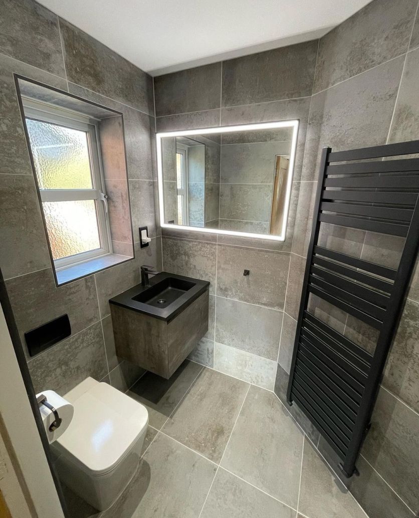 Adison Black LED Mirror